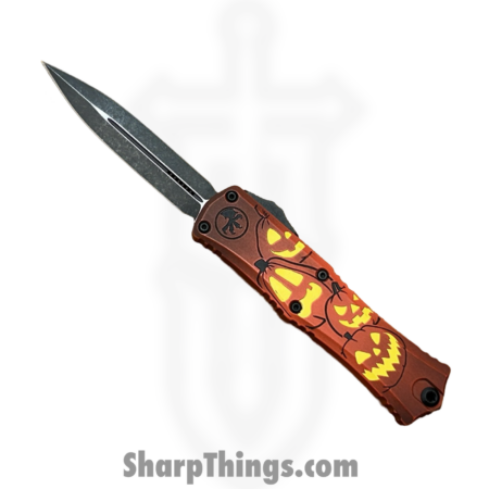 Microtech – 1702M-1HWJLS – Hera II Mini – Signature Series – OTF Auto – Jack-O-Lantern – M390MK Apocalyptic Dagger – Orange