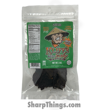 Kliff’s – KBJ-TERI – Teriyaki Beef Jerky – 3oz
