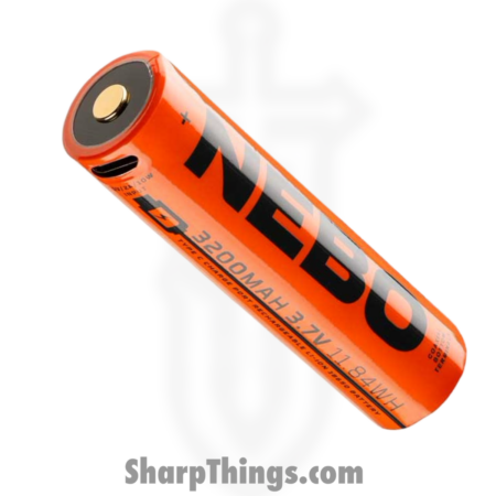 Nebo – NEB-BAT-0005 – RC BATTERY 18650 3200mAh – USB C Rechargeable – Orange