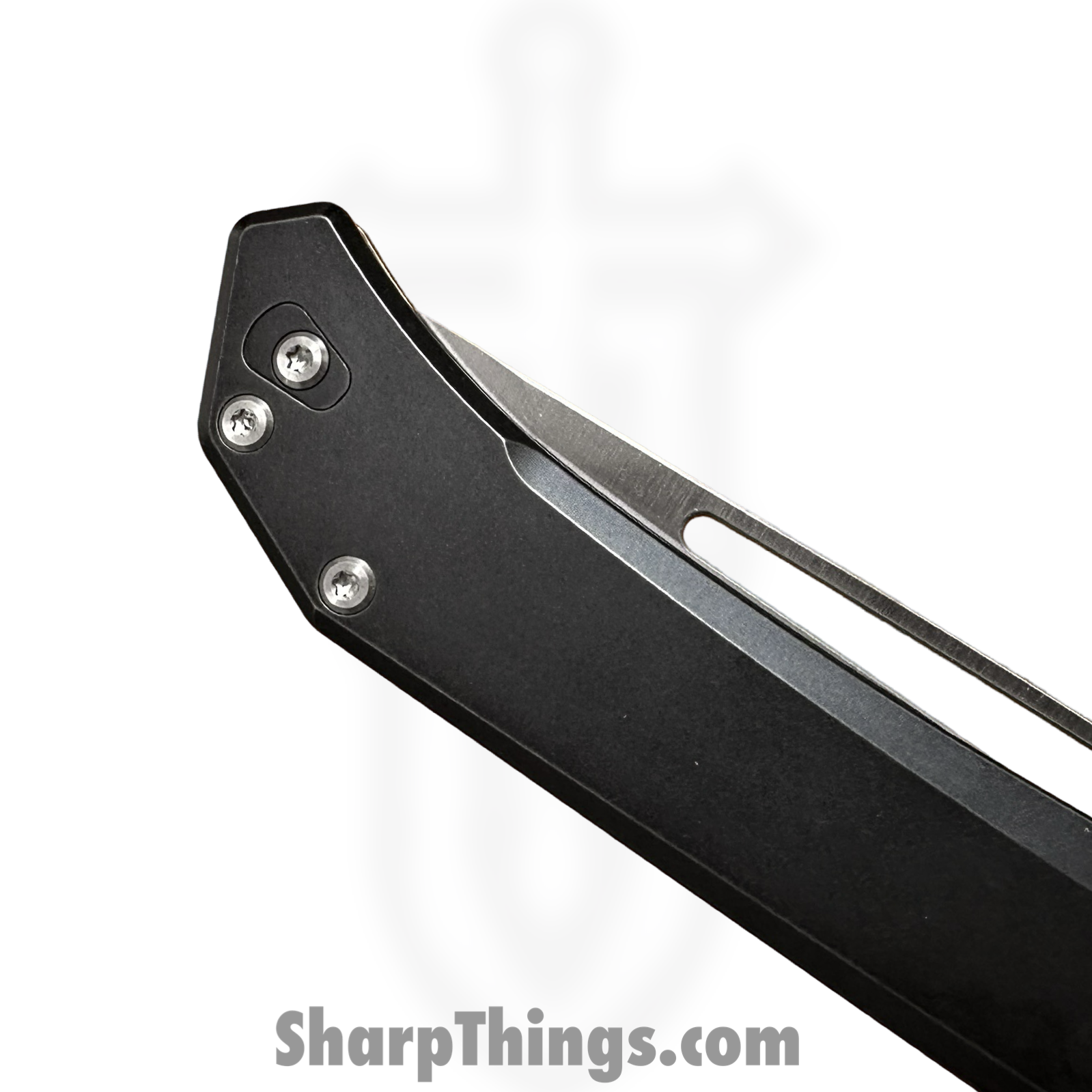 Aurora Knife and Tool - AK-TRUF-BK - Truffles - Folding Knife - Ti Scales - S35VN Satin Hollow Ground Blade - Black - Image 5