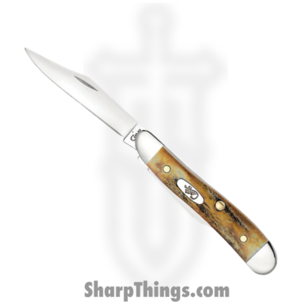 Case Cutlery – CA00048 – Peanut – Folding Knife – Tru-Sharp™ Stainless Polished Clip/Pen – Stag – Brown