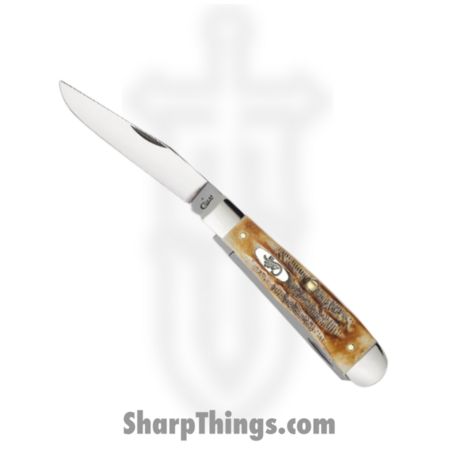 Case Cutlery – CA03573 – Trapper – Folding Knife – Tru-Sharp™ Stainless Polished Clip/Spey – 6.5 BoneStag – Brown