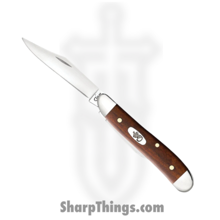 Case Cutlery – CA28702 – Peanut – Folding Knife – Tru-Sharp™ Stainless Polished Clip/Pen – Chestnut Bone – Brown