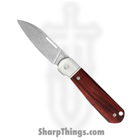 Case Cutlery – CA42229 – Highbanks – Folding Knife – CPM 20CV Two Tone Modified Wharncliffe – Rosewood Aluminum Bolsters – Brown