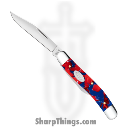 Case Cutlery – CA51006 – Medium Jack Freedom – Folding Knife – Stainless Polished Clip/Pen – Smooth Kirinite – Red Blue