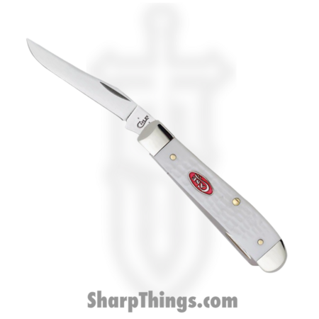 Case Cutlery – CA60186 – Mini Trapper – Folding Knife – Tru-Sharp™ Stainless Polished Clip/Spey – Jigged Synthetic – White
