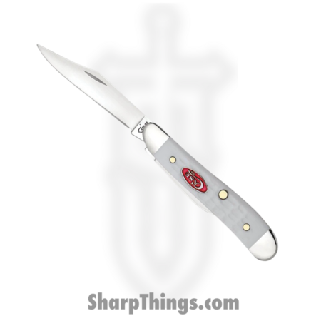 Case Cutlery – CA60188 – Peanut – Folding Knife – Tru-Sharp™ Stainless Polished Clip/Pen – Jigged Synthetic – White