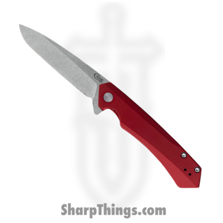 Case Cutlery – CA64661 – Kinzua – Folding Knife – S35VN Satin Spear Point – Aluminum – Red
