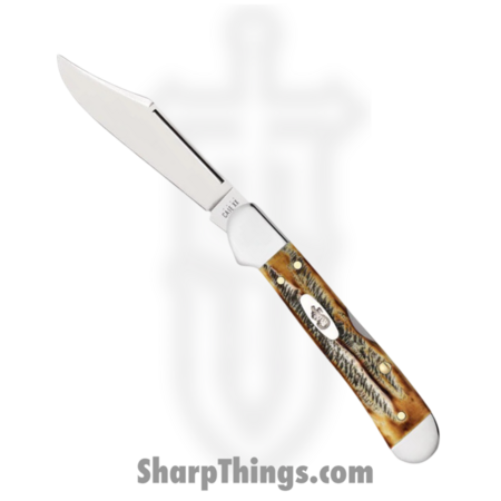 Case Cutlery – CA65327 – Mini CopperLock – Folding Knife – Tru-Sharp™ Stainless Polished Clip Point – 6.5 Bonestag – Brown