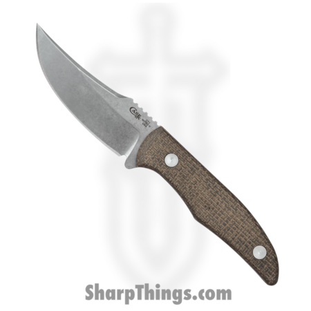 Case Cutlery – CA76935 – CT1 Hunter – Fixed Blade Knife – Nitro-V Stonewash Clip Point – Burlap Micarta – OD Green