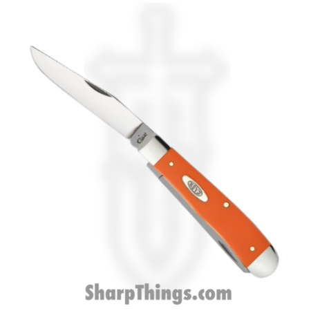 Case Cutlery – CA80500 – Trapper – Folding Knife – Tru-Sharp Stainless Polished Clip Spey – Synthetic – Orange