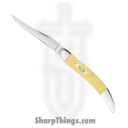 Case Cutlery – CA81095 – Small Texas Toothpick – Folding Knife – Tru-Sharp™ Stainless Polished Clip Point – Synthetic – Yellow