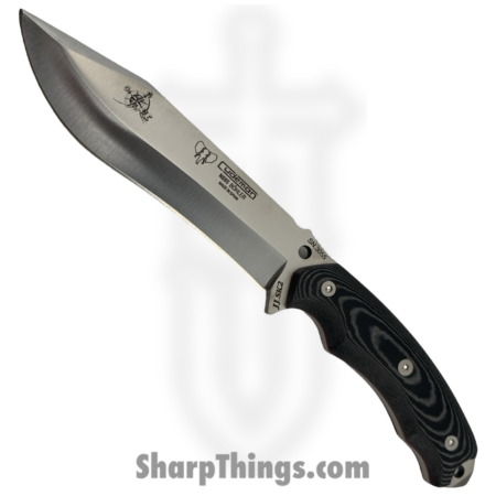 Cudeman – CUD125MC – Survival Knife Kit – Fixed Blade Knife – Bohler N695 Satin Clip Point – Micarta – Black Gray