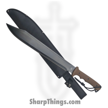 Frost Cutlery – FTX36BR – Machete – Fixed Blade Knife – Stainless Coated Clip Point – ABS – Brown