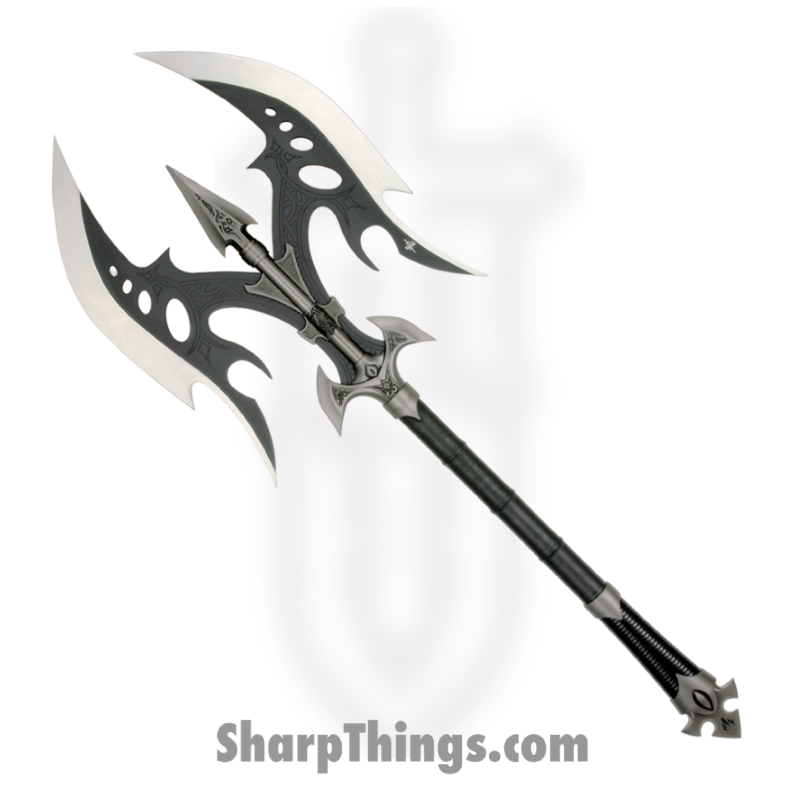 Kit Rae - KR22B - Legion Battle Axe - Fixed Blade Knife - Stainless - Leather - Black