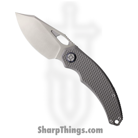 Kunwu – KUNK706T2 – Padre – Folding Knife – VANAX Satin Clip Point – Titanium – Gray