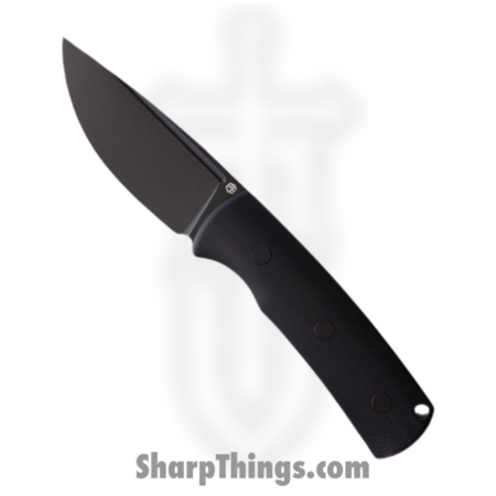 Petrified Fish – PFKP01FDW – Beluga – Fixed Blade Knife – Bohler K110 Coated Drop Point – G10 – Black