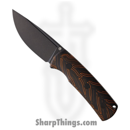 Petrified Fish – PFKP01FODMDW – Beluga – Fixed Blade Knife – Bohler K110 Coated Drop Point – G10 – Black Orange