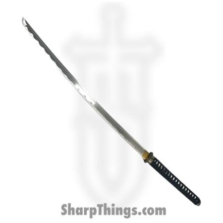 PTC – PS-H-06-B – Battle Ready Katana – Fixed Blade Knife – Carbon Steel Polished – Cord Wrapped – Black