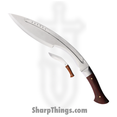 Defcon – STT22022 – Kukri Set – Fixed Blade Knife – Stainless Satin Kukri – Wood – Brown