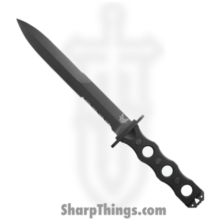 Benchmade – 185SBK – SOCP P/S – Fixed Blade Knife – CPM 3V Coated Dagger – G10 – Black
