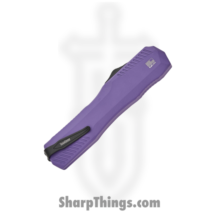 Kershaw - KS9000PURBLK - Livewire - OTF Auto - CPM MagnaCut Coated Dagger - Aluminum - Purple - Image 4