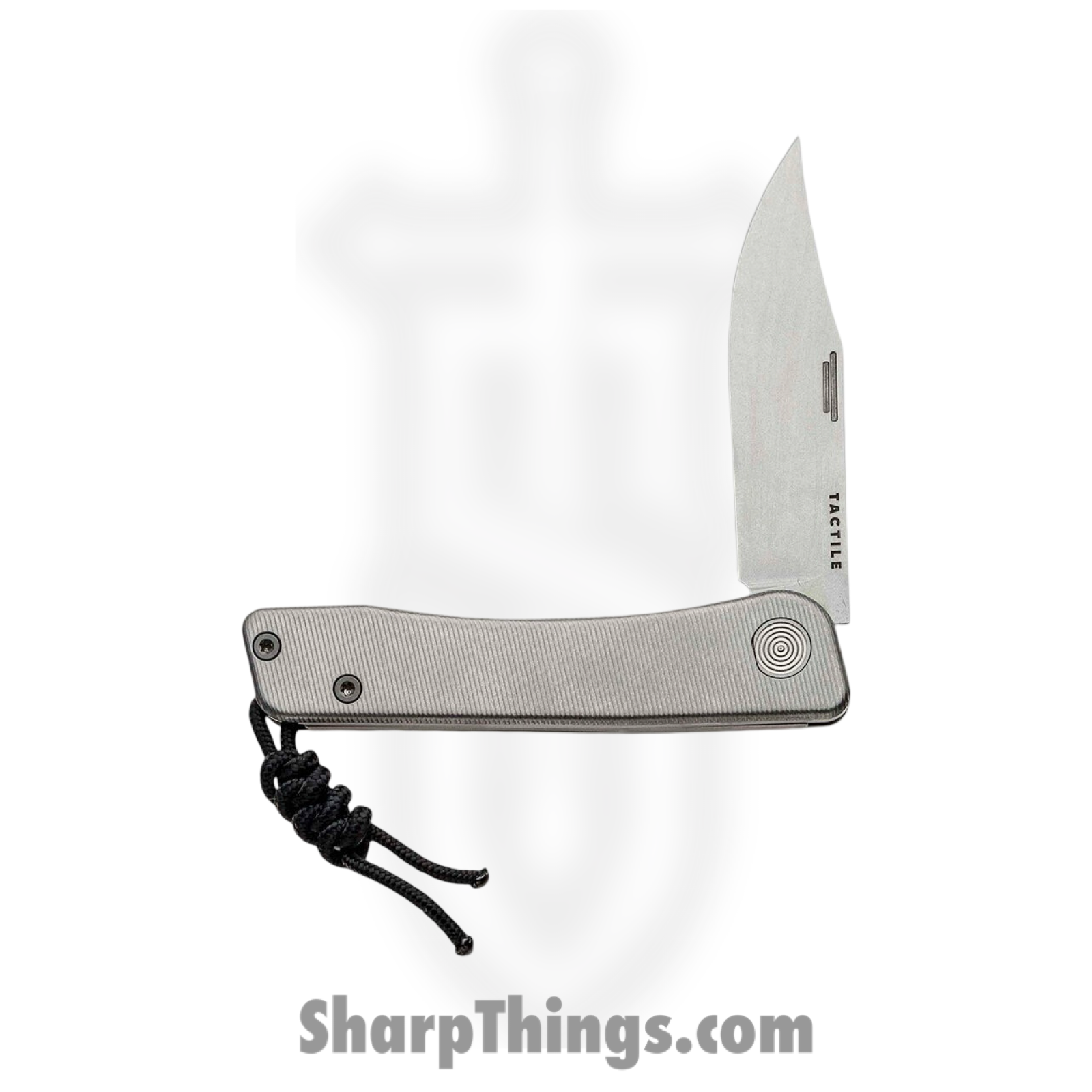 Tactile Knife Co. - TKCBXMC01 - Bexar - Folding Knife - CPM MagnaCut Stonewash Clip Point - Titanium - Silver - Image 2