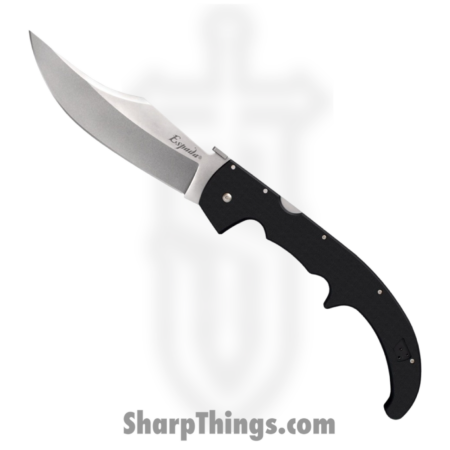 Cold Steel – CS62MGC – XL Espada – Folding Knife – AUS-10A Stonewash Clip Point – G10 – Black