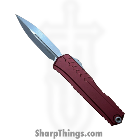 Microtech – 1242-10APMR – Cypher II – OTF Auto – M390MK Apocalyptic Dagger – Aluminum – Merlot