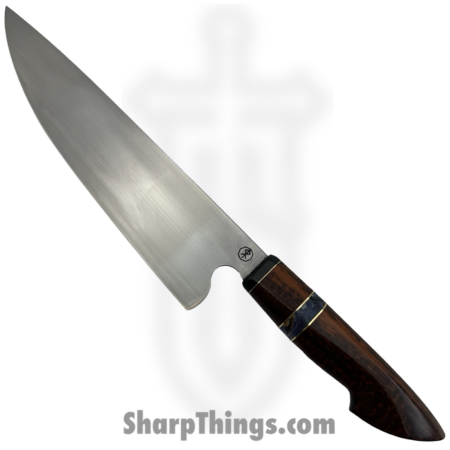 Royalty Rings Co. – RRC-WChef-02 – Western Chef – Fixed Blade Knife – AEB-L Satin Drop Point – Snakewood – Blue/Black/Bronze/Brown
