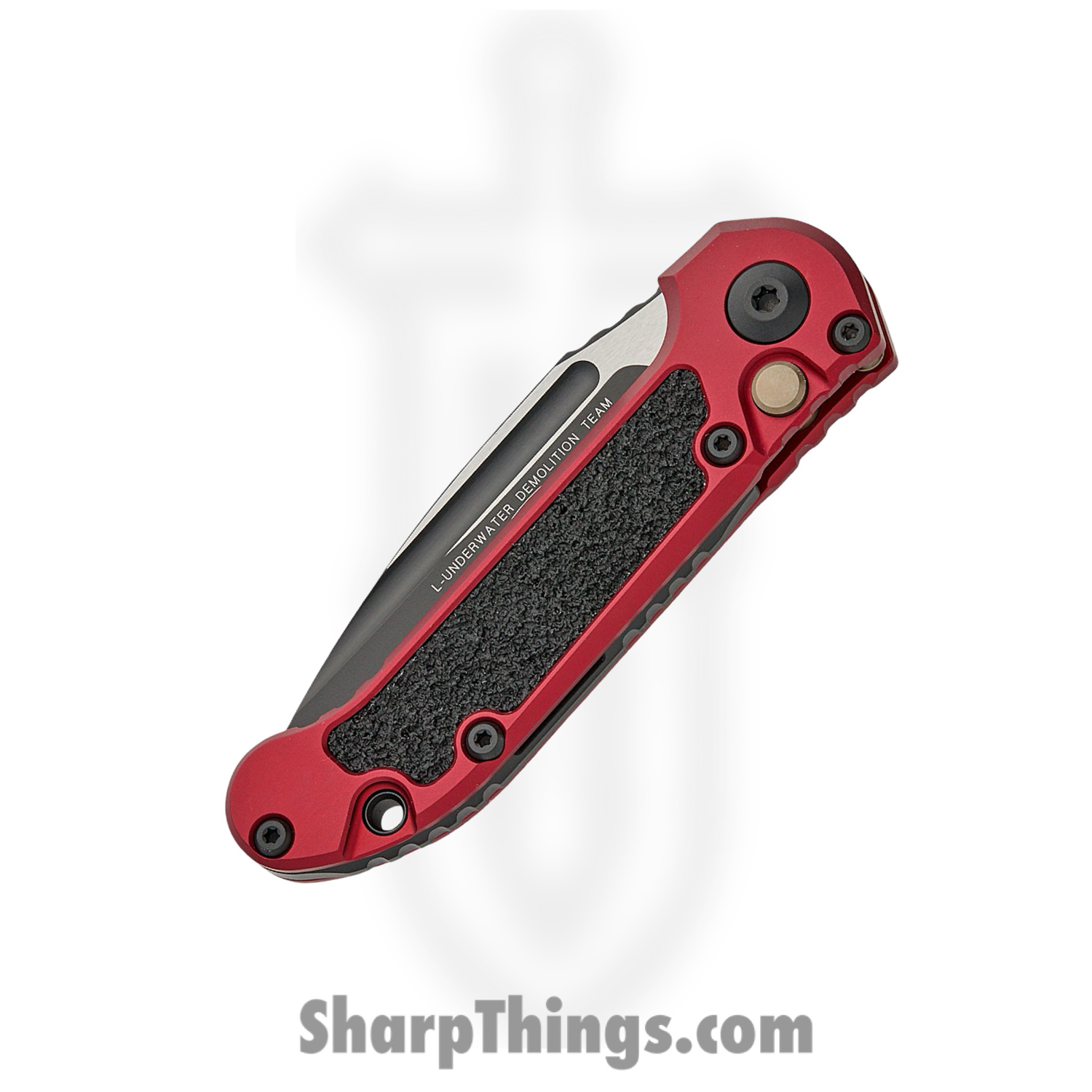 Microtech - 1135-1MR - LUDT Gen III - Automatic Knife - M390MK Coated Drop Point - Aluminum with Traction Tape Inserts - Merlot - Image 3