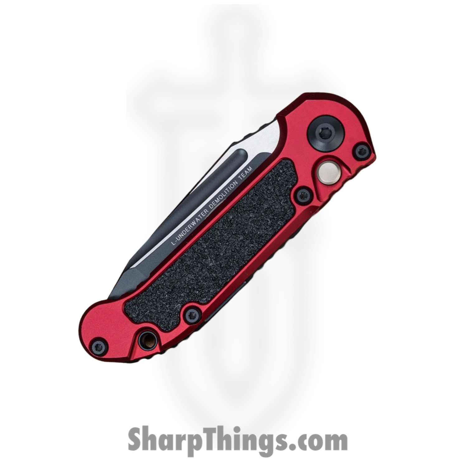 Microtech - 1136-1MR - LUDT Gen III - Automatic Knife - M390MK Coated Reverse Tanto - Aluminum with Traction Tape Inserts - Merlot - Image 3