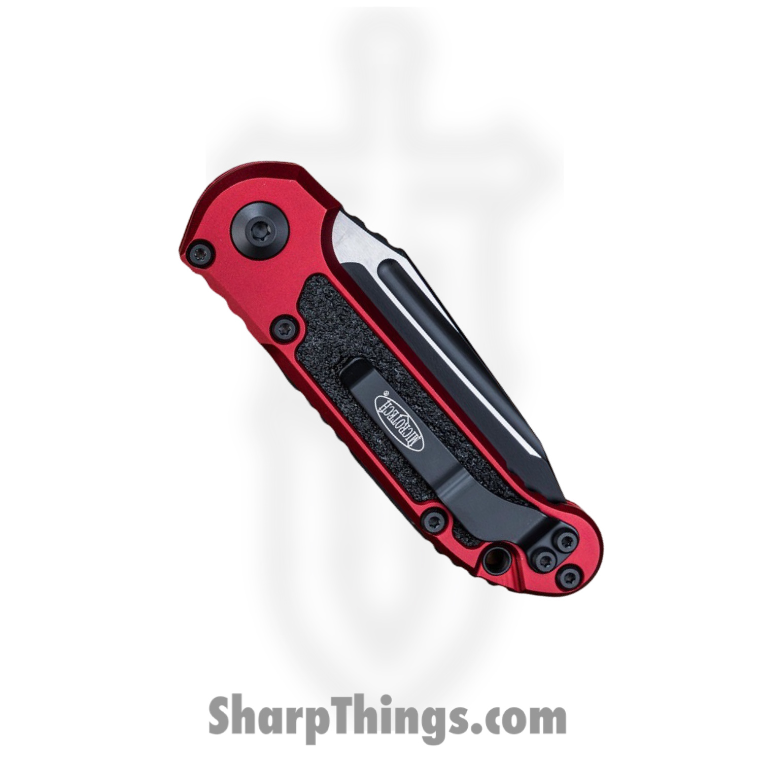 Microtech - 1136-1MR - LUDT Gen III - Automatic Knife - M390MK Coated Reverse Tanto - Aluminum with Traction Tape Inserts - Merlot - Image 4