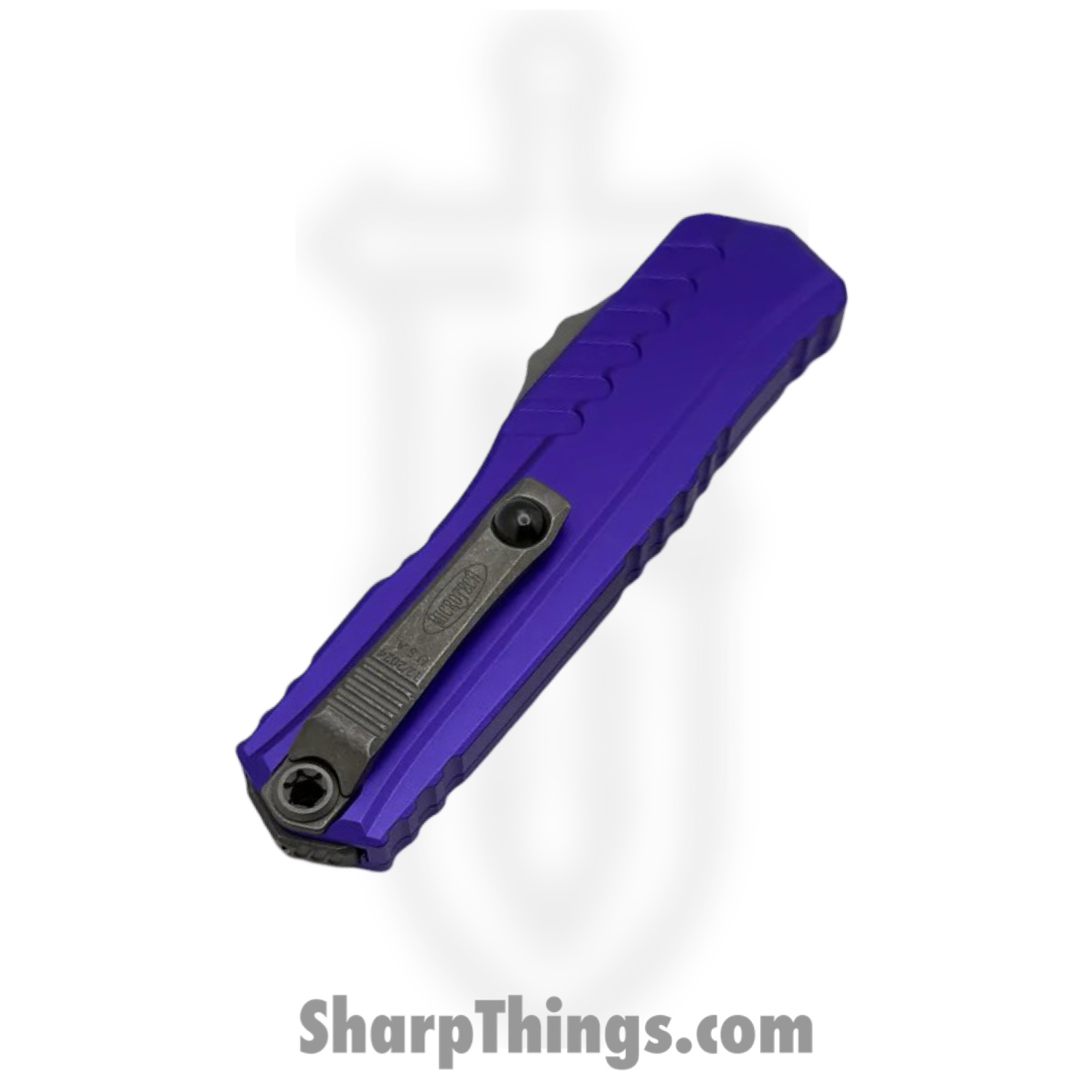 Microtech - 1242-10APPU - Cypher II - OTF Auto - M390MK Apocalyptic Dagger - Aluminum - Purple - Image 4