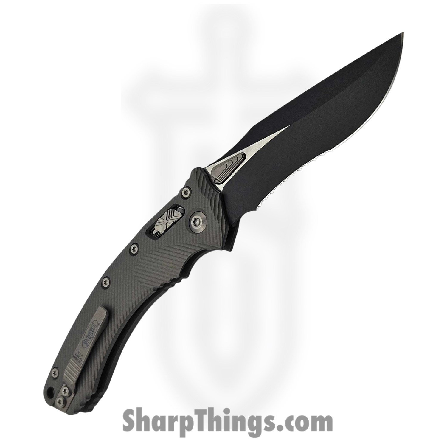Microtech - 137RL-2FLNC - Amphibian - Folding Knife - M390MK Coated Drop Point - Aluminum - Natural - Image 2