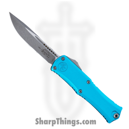 Microtech – 1703M-10APTQ – Mini Hera II – OTF Auto – M390MK Apocalyptic Drop Point – Aluminum – Turquoise