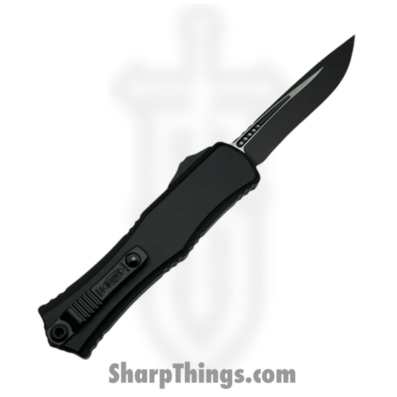 Microtech - 1705M-1T - Mini Hera II Tactical - OTF Auto - M390MK Coated Recurve - Aluminum - Black - Image 2