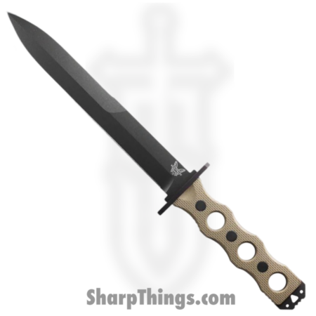 Benchmade – 185BK – SOCP Fixed Blade – Fixed Blade Knife – CPM 3V Coated D/E – G10 – Black