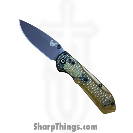 Benchmade – 565PL-2501 – Mini Freek Shot Show Exc – Folding Knife – Amethyst Cerakote CPM-M4 Drop Point – Ultem Scales – Amber