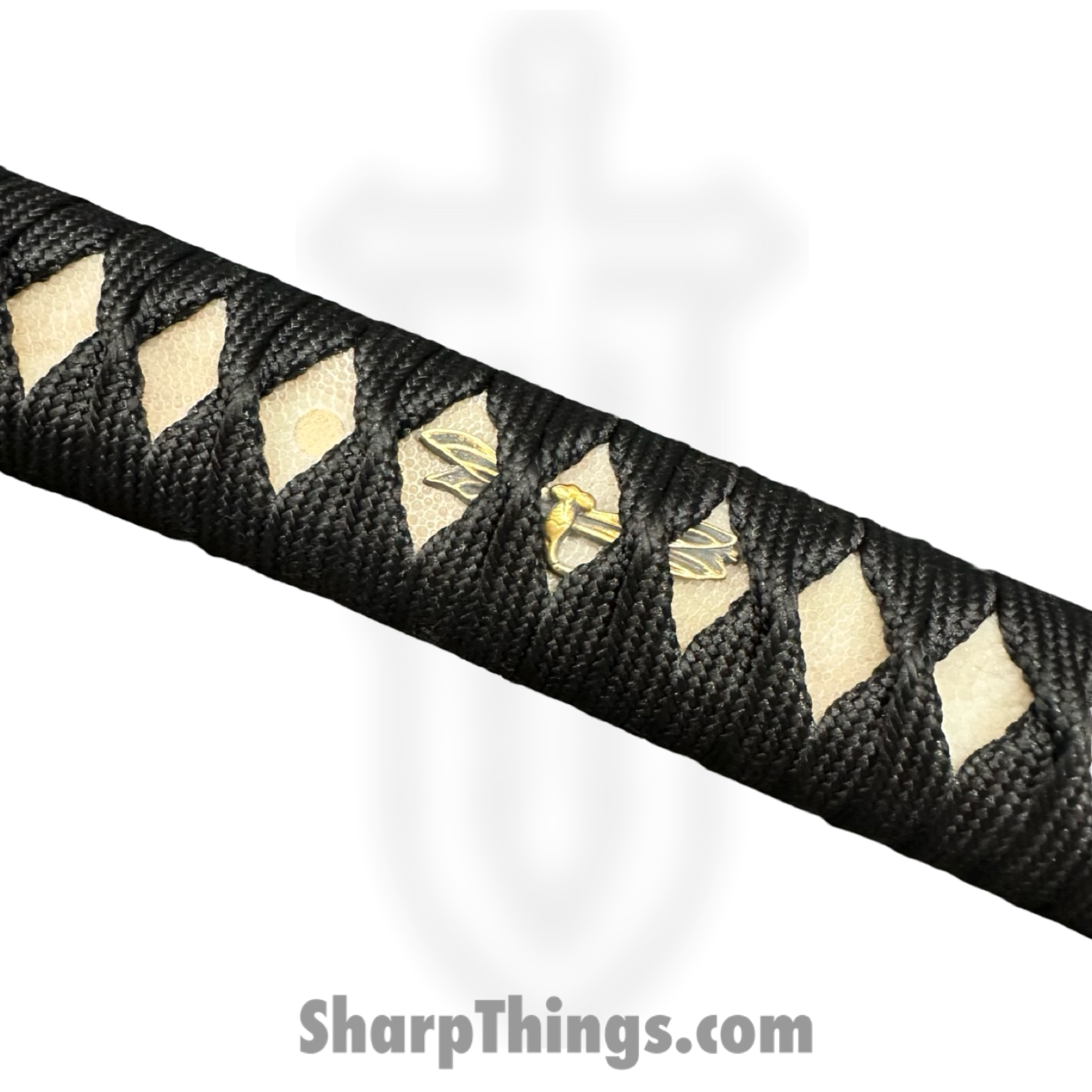 SBC - BKDRAG0125 - Black Dragonfly - Fixed Blade Knife - Damascus Polished Katana - Cord Wrapped - Black - Image 4