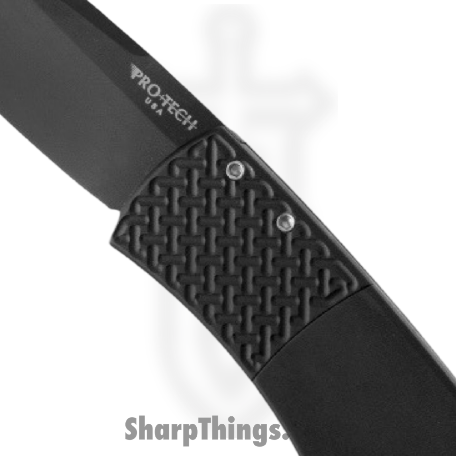 ProTech - BR-1.7 - Magic Whiskers - Automatic Knife - 154CM Coated Drop Point - Aluminum - Black - Image 2