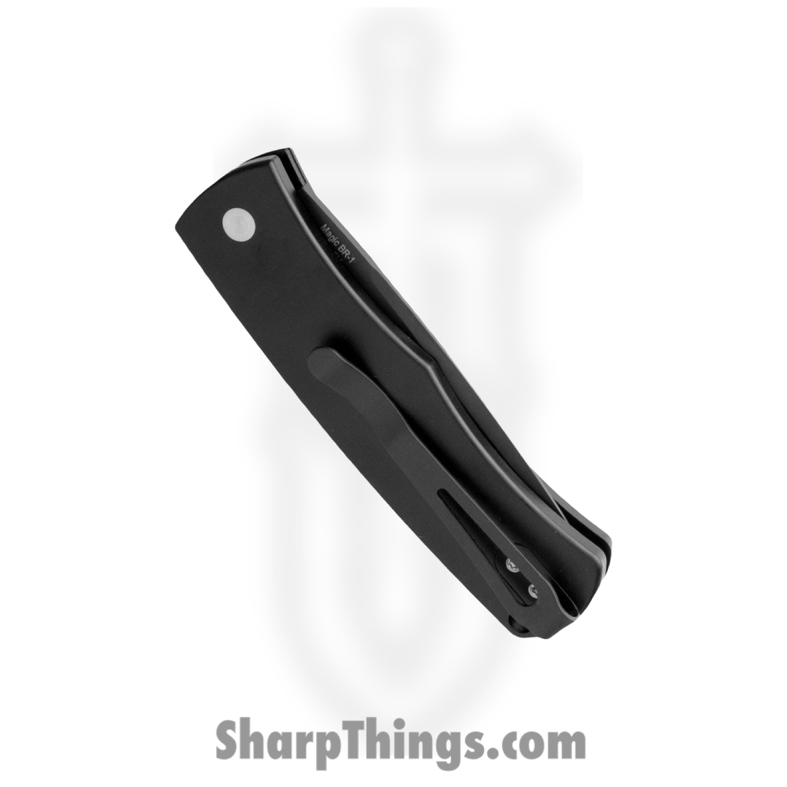 ProTech - BR-1.7 - Magic Whiskers - Automatic Knife - 154CM Coated Drop Point - Aluminum - Black - Image 3