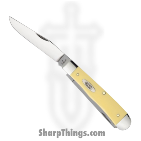 Case Cutlery – CA00161 – Trapper – Folding Knife – Carbon Steel Polished Clip Spey – Smooth Synthetic – Yellow