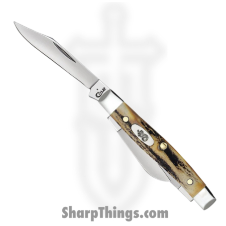Case Cutlery – CA00178 – Small Stockman – Folding Knife – Tru-Sharp Stainless Polished Clip Sheepfoot Pen – Genuine Stag – Brown