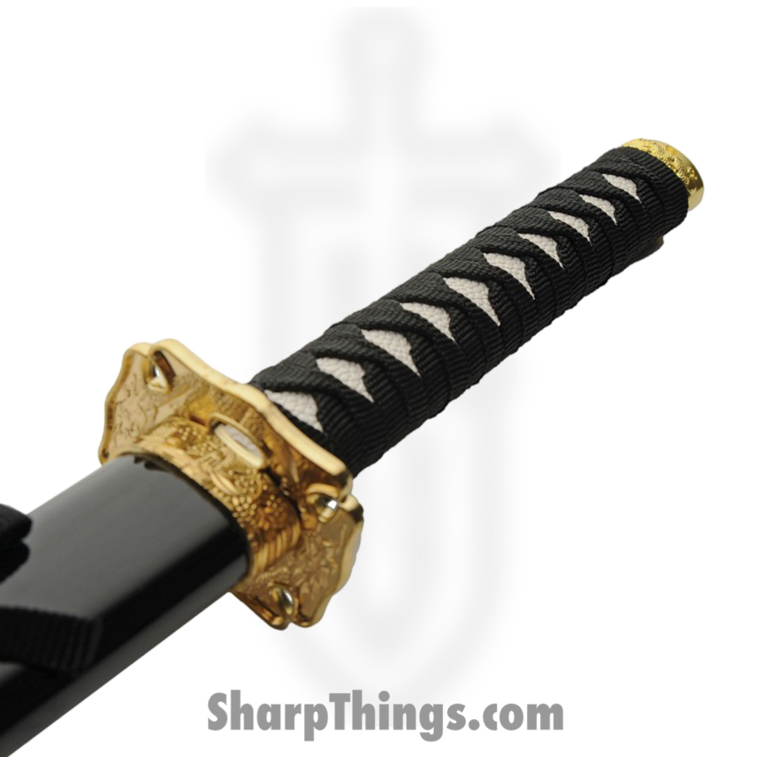 CMP - CN9270311 - Double Dragon Samurai - Fixed Blade Knife - Carbon Steel Satin - Cord Wrapped - Black - Image 4