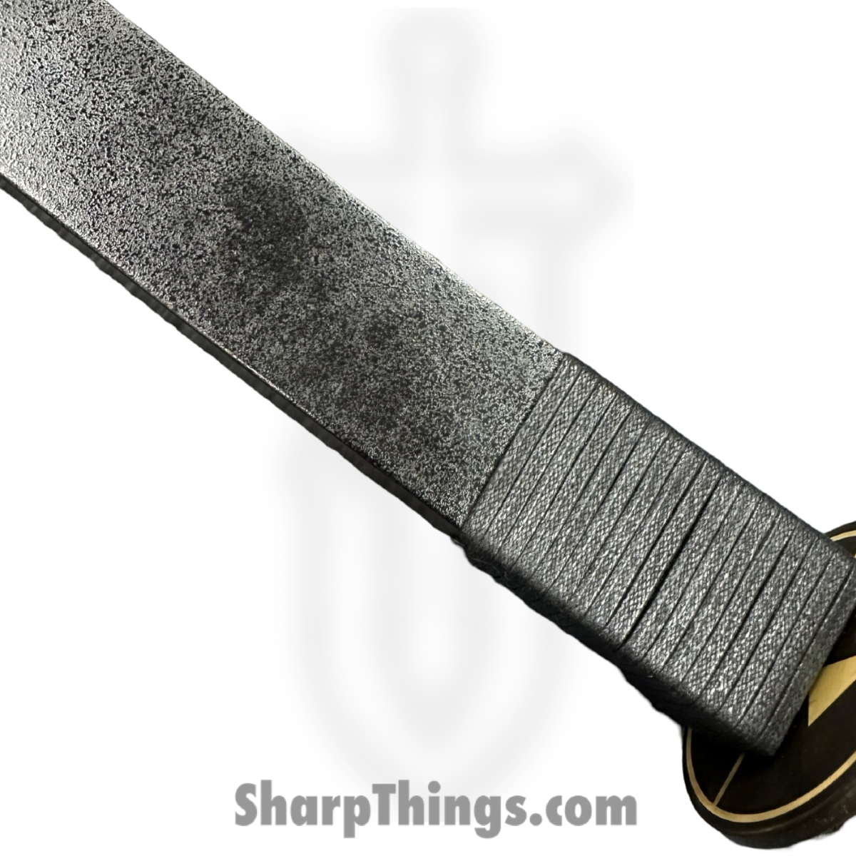 SBC - DEADPOOL0125 - Deadpool - Fixed Blade Knife - 1045 HC Black w/ Yellow Katana - Leather Wrapped - Black Yellow - Image 5