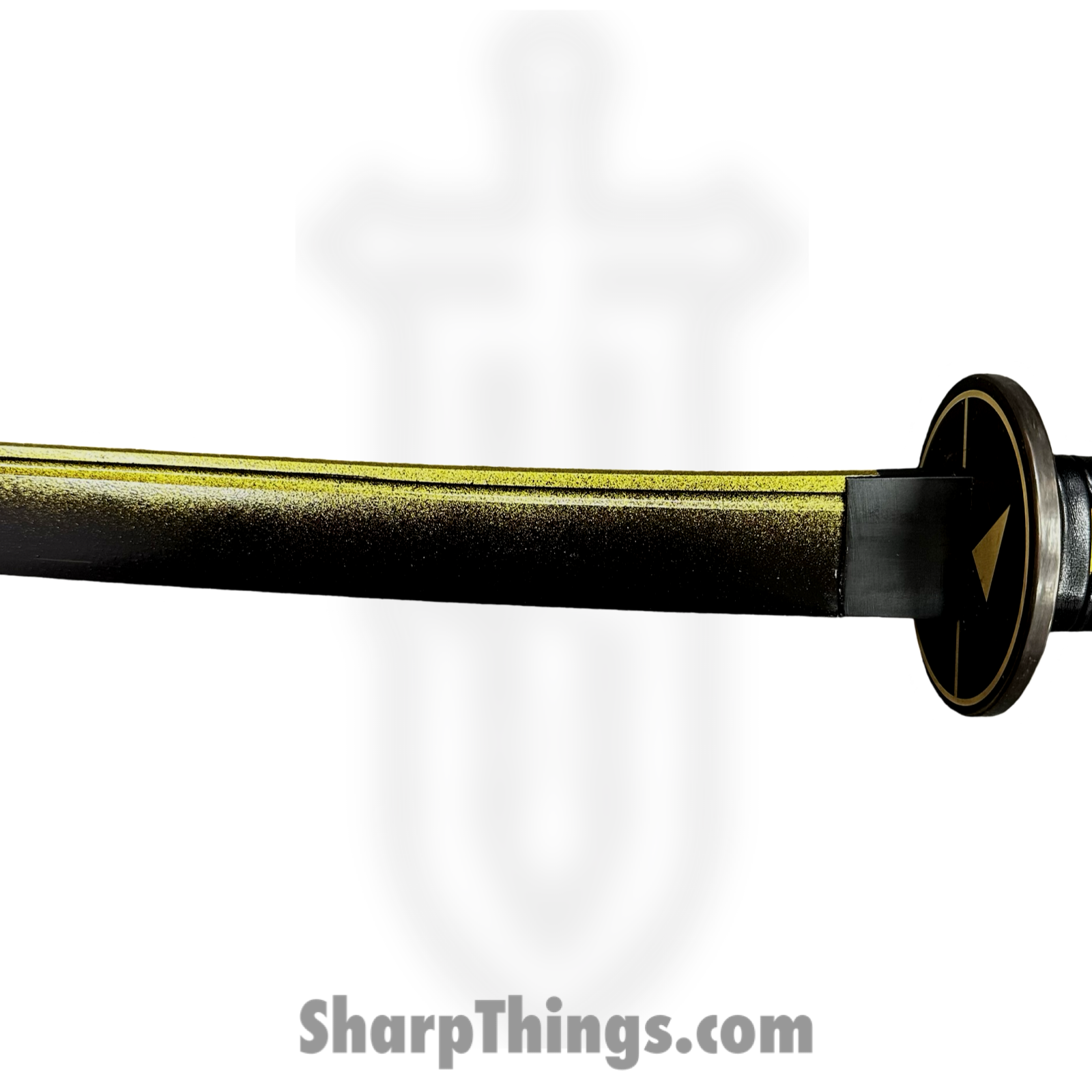 SBC - DEADPOOL0125 - Deadpool - Fixed Blade Knife - 1045 HC Black w/ Yellow Katana - Leather Wrapped - Black Yellow - Image 7