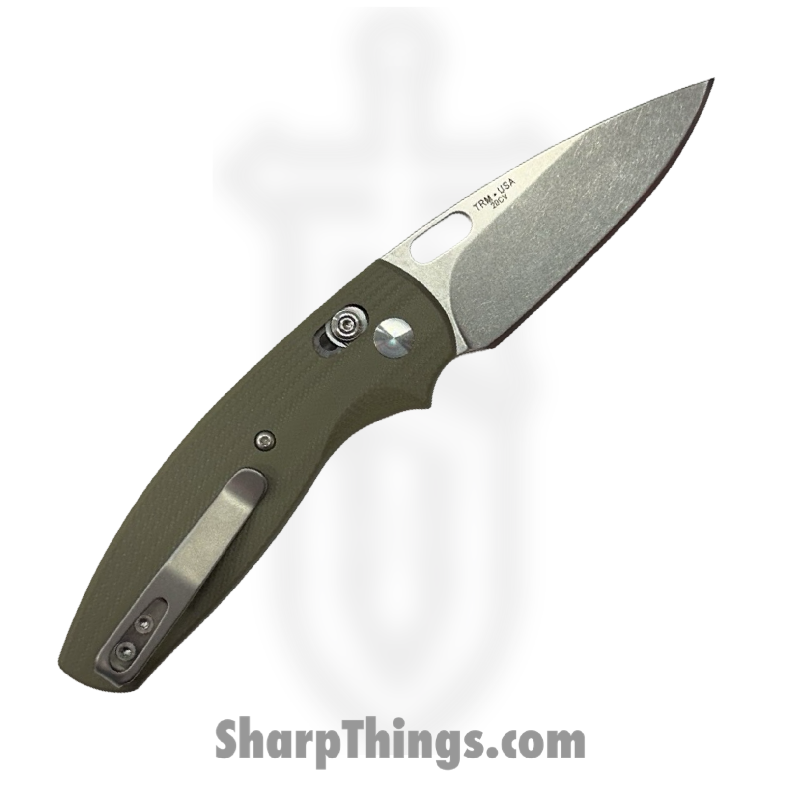 TRM - DLRBD3DG10OD - BullDog - Folding Knife - 20CV Stonewash Drop Point - G10 - OD Green - Image 2