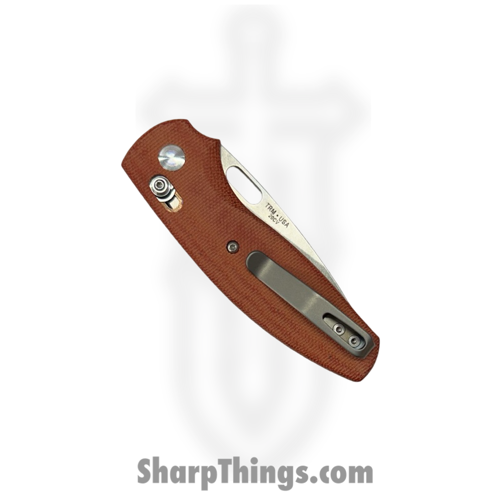 TRM - DLRBD3DMICAO - BullDog - Folding Knife - 20CV Stonewash Drop Point - Micarta - Autumn Orange - Image 4