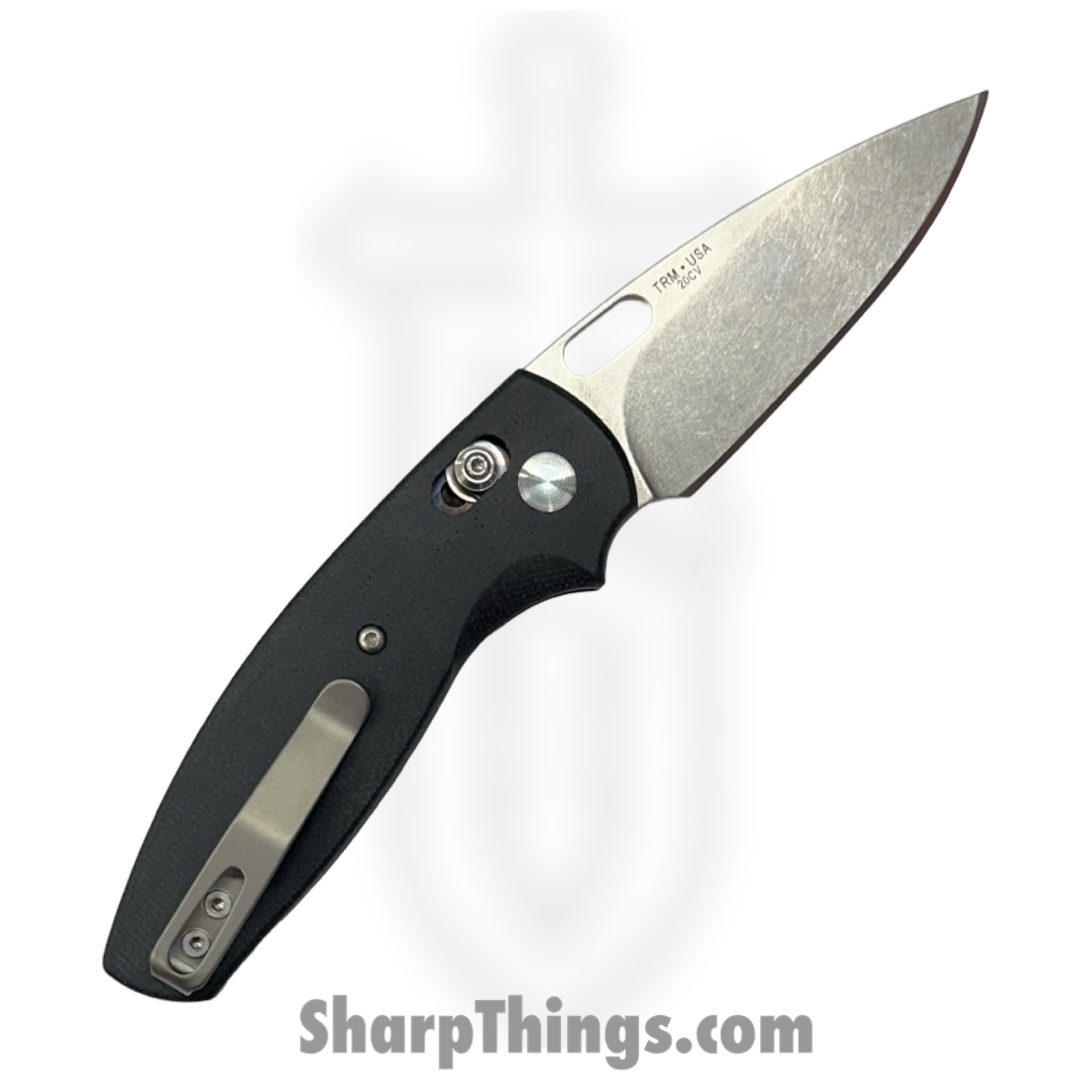 TRM - DLRBD3DMICDB - BullDog - Folding Knife - 20CV Stonewash Drop Point - Micarta - Double Black - Image 2